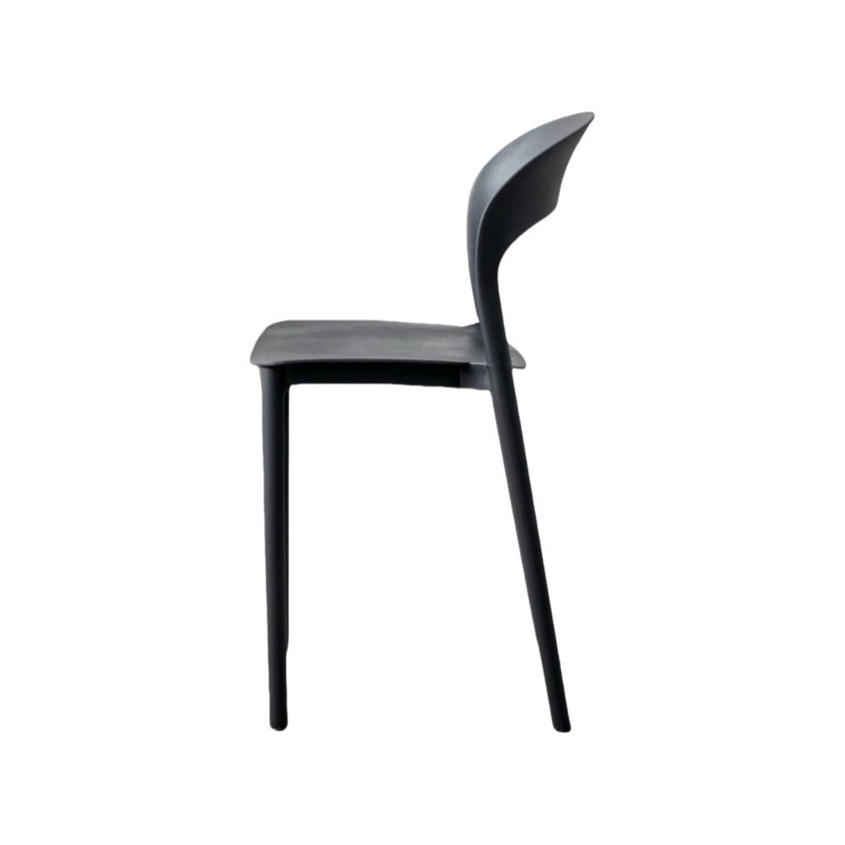 Silla para Exteriores Patrick Negro 44x77cm con Espaldar y sin Apoya Brazos