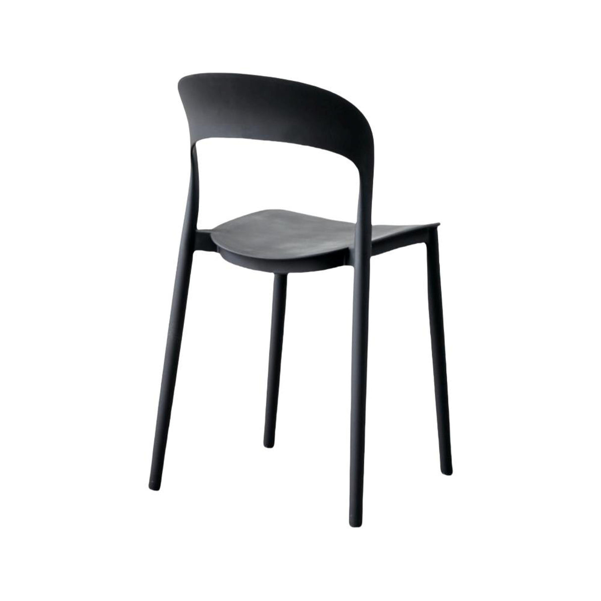 Silla para Exteriores Patrick Negro 44x77cm con Espaldar y sin Apoya Brazos