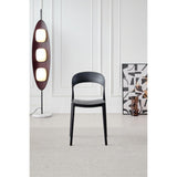 Silla para Exteriores Patrick Negro 44x77cm con Espaldar y sin Apoya Brazos