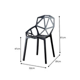 Silla para Exteriores Roxy Negro 52x81cm con Espaldar y con Apoya Brazos