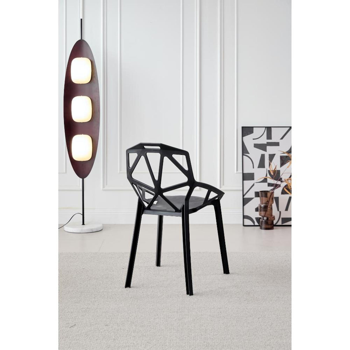 Silla para Exteriores Roxy Negro 52x81cm con Espaldar y con Apoya Brazos
