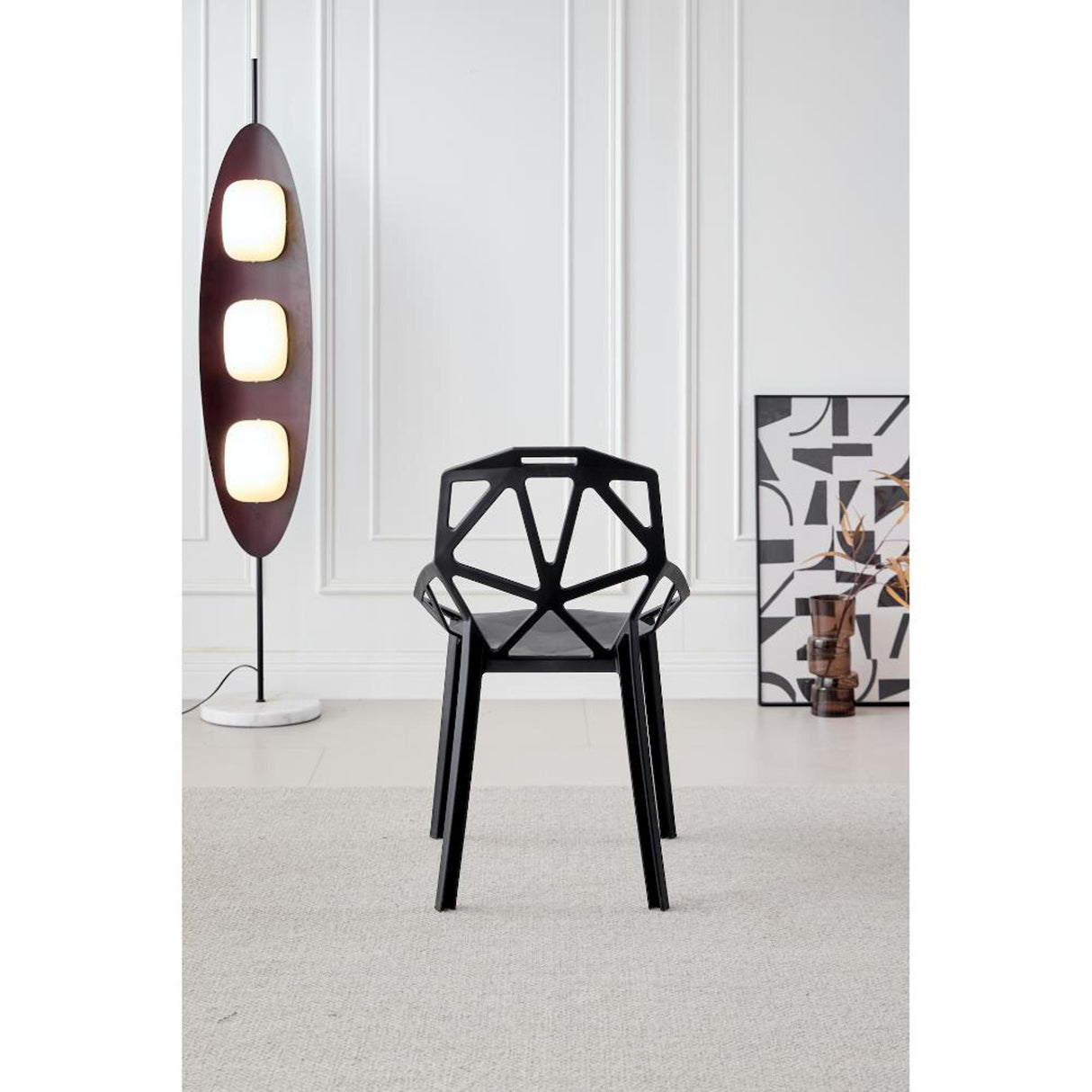 Silla para Exteriores Roxy Negro 52x81cm con Espaldar y con Apoya Brazos