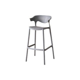 Silla Bar para Exteriores Elena Gris Oscuro 49x99cm con Espaldar y sin Apoya Brazos