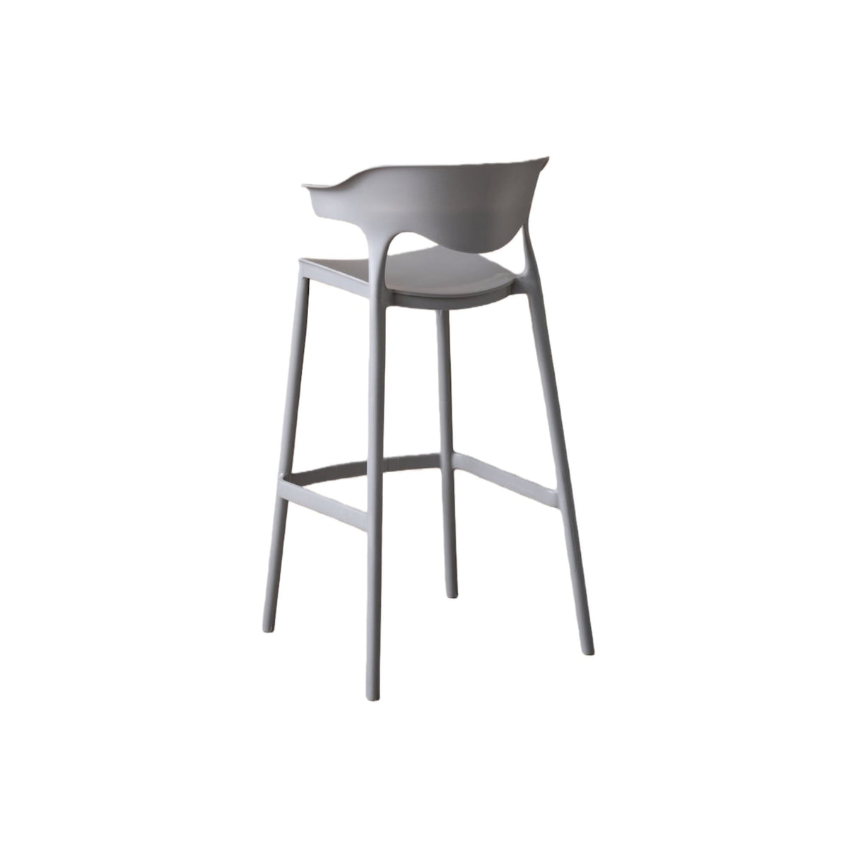 Silla Bar para Exteriores Elena Gris Oscuro 49x99cm con Espaldar y sin Apoya Brazos