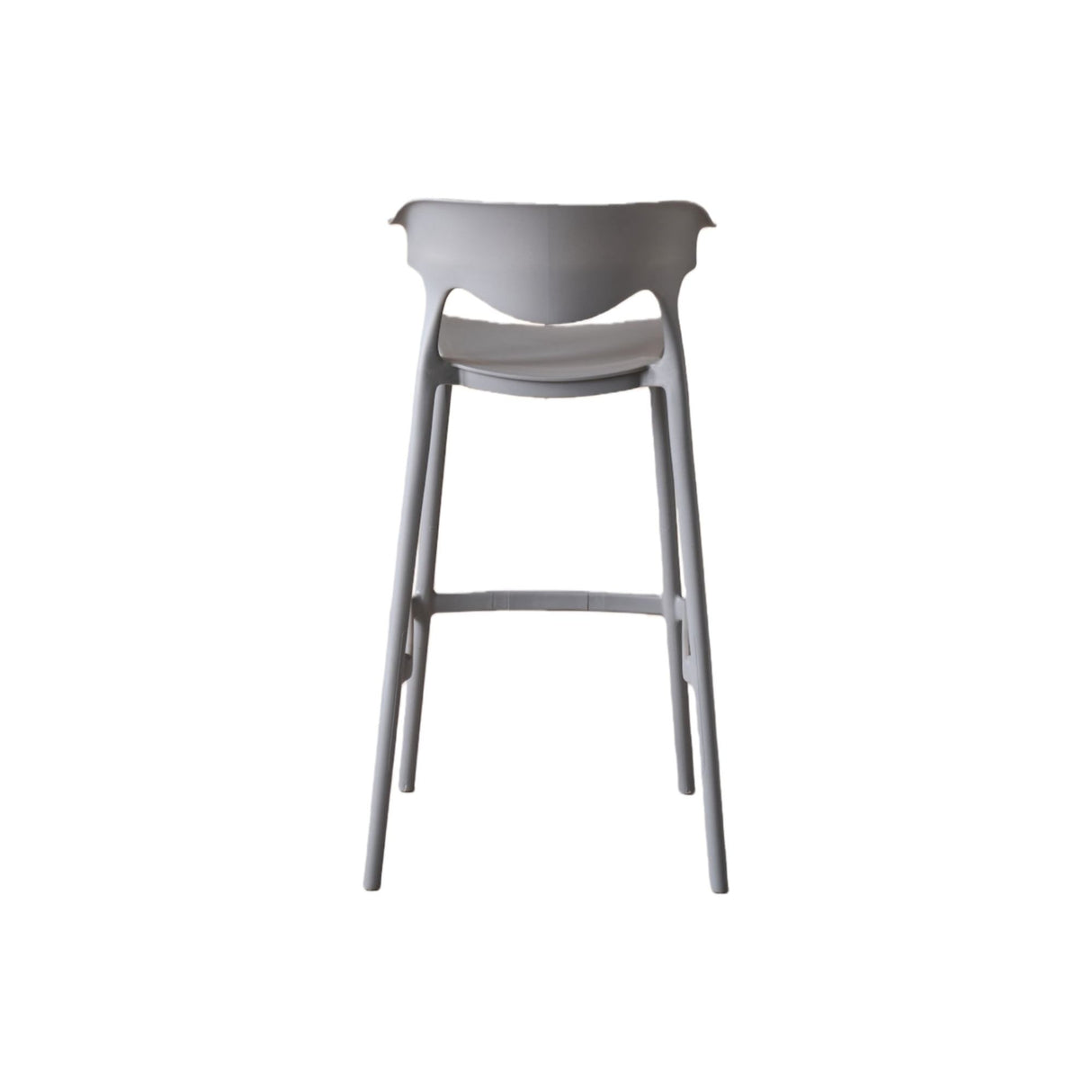 Silla Bar para Exteriores Elena Gris Oscuro 49x99cm con Espaldar y sin Apoya Brazos