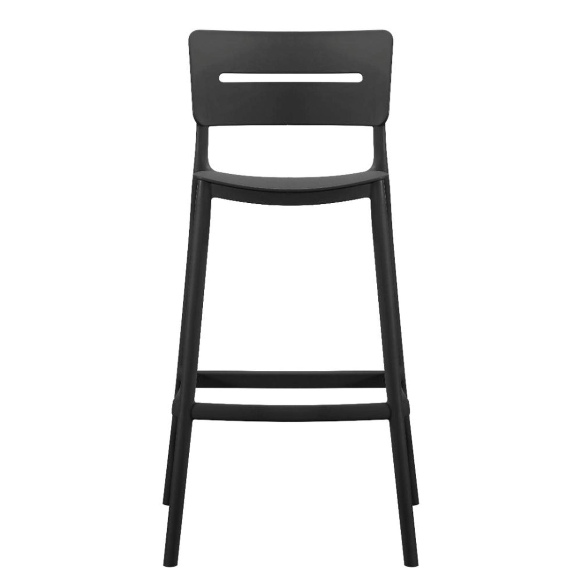 Silla Bar para Exteriores Manila Negro 37x101.5cm con Espaldar y sin Apoya Brazos