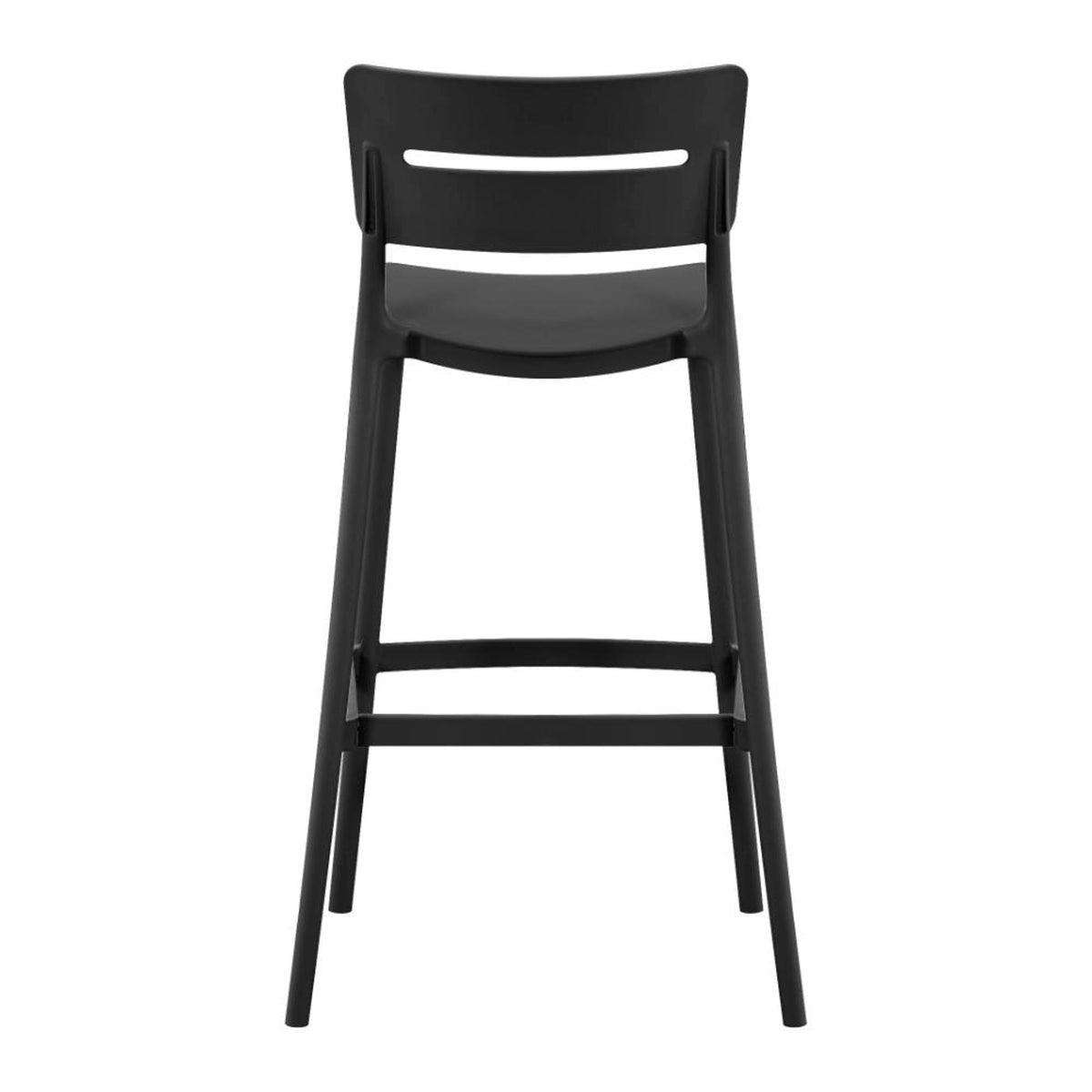 Silla Bar para Exteriores Manila Negro 37x101.5cm con Espaldar y sin Apoya Brazos