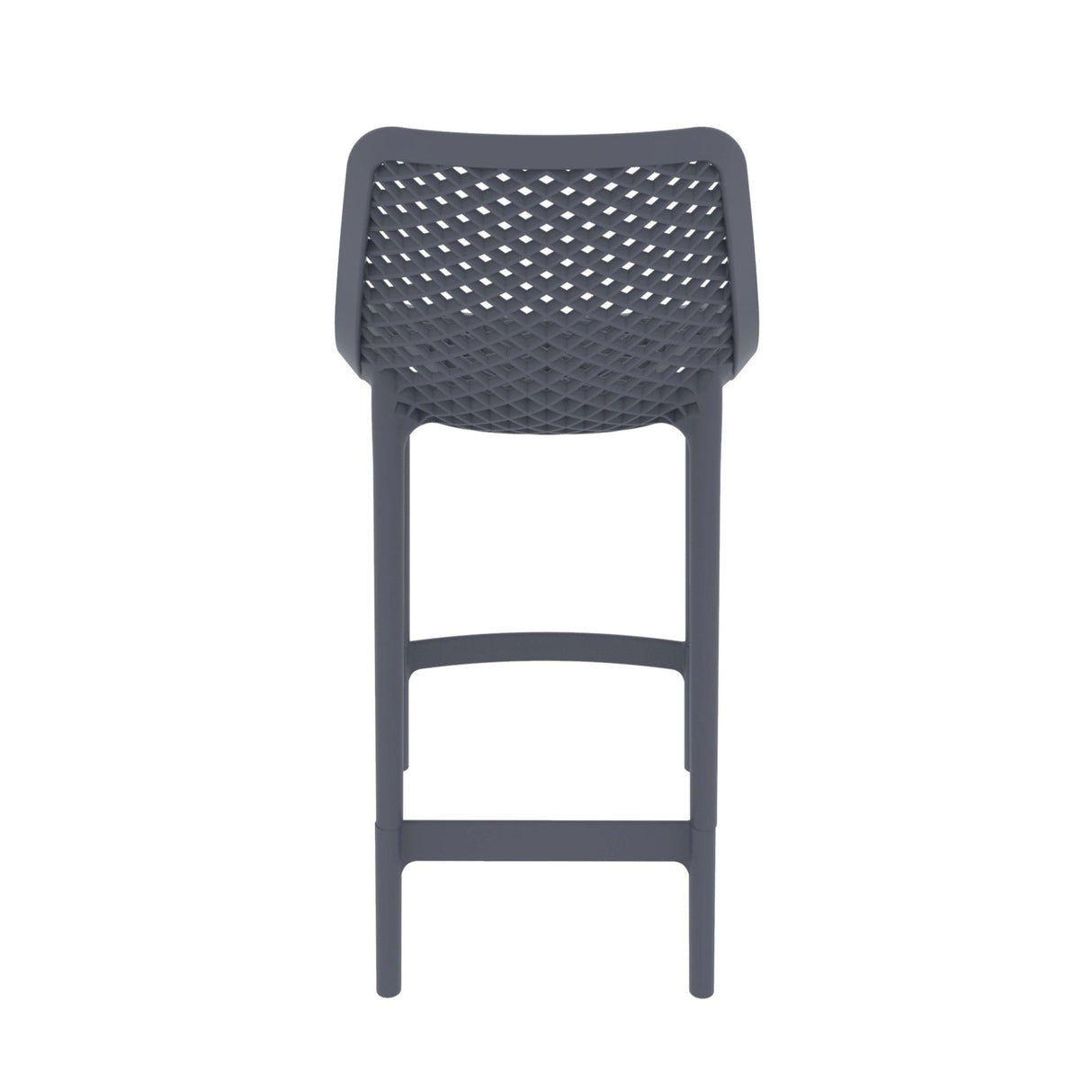 Silla Bar para Exteriores Miame Gris Oscuro 44x95.5cm con Espaldar y sin Apoya Brazos