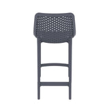 Silla Bar para Exteriores Miame Gris Oscuro 44x95.5cm con Espaldar y sin Apoya Brazos