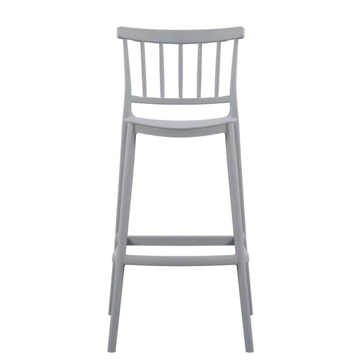 Silla Bar para Exteriores Oxford Gris 37x104cm con Espaldar y sin Apoya Brazos