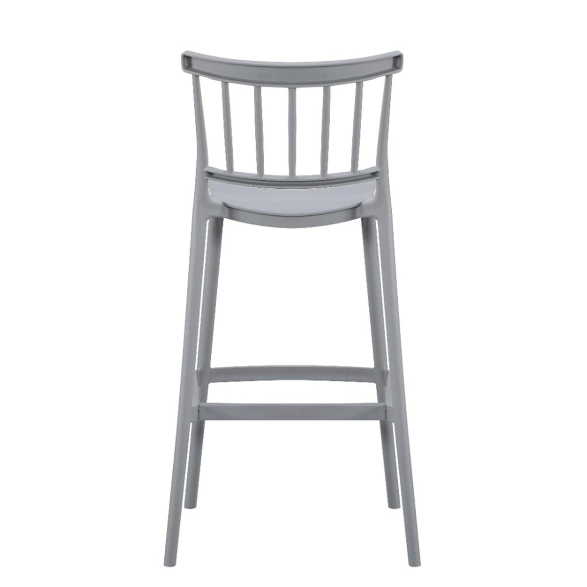 Silla Bar para Exteriores Oxford Gris 37x104cm con Espaldar y sin Apoya Brazos