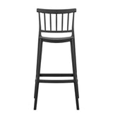 Silla Bar para Exteriores Oxford Negro 37x104cm con Espaldar y sin Apoya Brazos