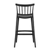 Silla Bar para Exteriores Oxford Negro 37x104cm con Espaldar y sin Apoya Brazos