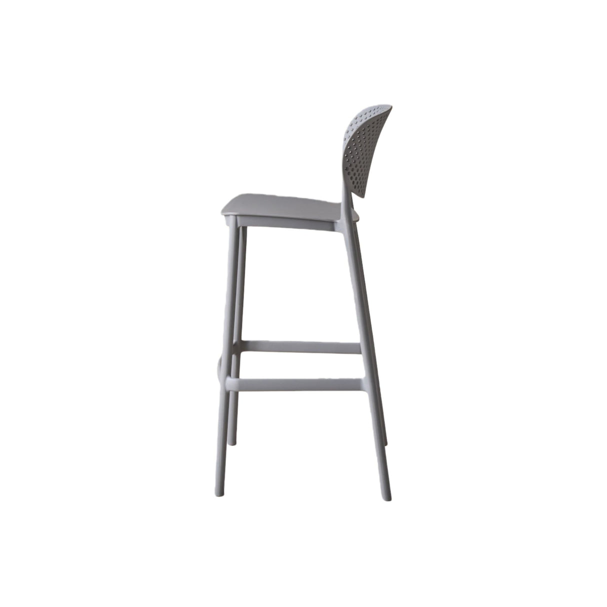 Silla Bar para Exteriores Rio Gris Oscuro 49x103cm con Espaldar y sin Apoya Brazos