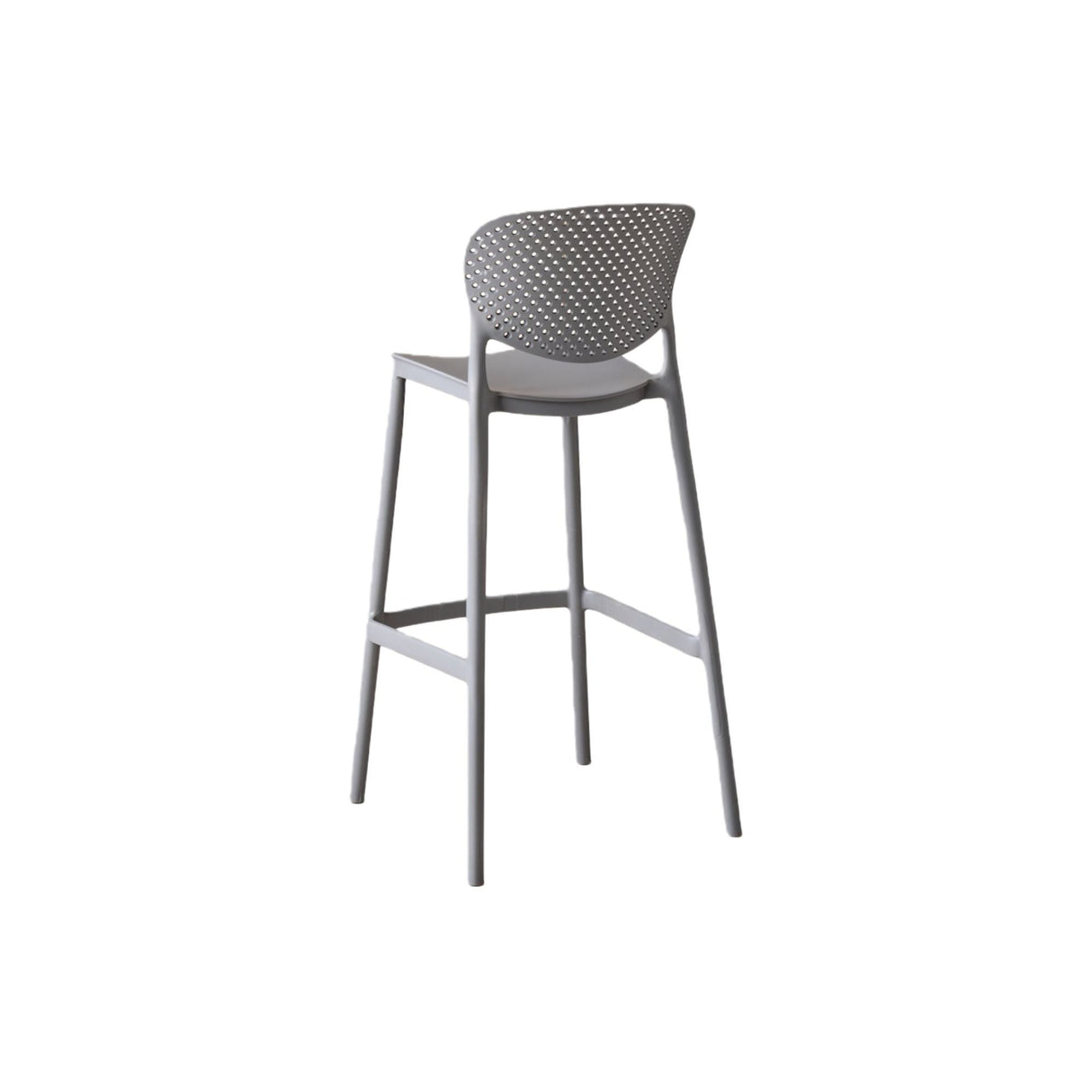 Silla Bar para Exteriores Rio Gris Oscuro 49x103cm con Espaldar y sin Apoya Brazos