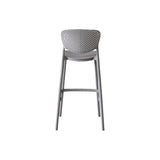 Silla Bar para Exteriores Rio Gris Oscuro 49x103cm con Espaldar y sin Apoya Brazos