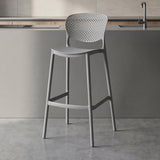 Silla Bar para Exteriores Rio Gris Oscuro 49x103cm con Espaldar y sin Apoya Brazos