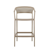 Silla Bar para Exteriores Salvador Taupe 57x105cm con Espaldar y con Apoya Brazos
