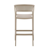 Silla Bar para Exteriores Salvador Taupe 57x105cm con Espaldar y con Apoya Brazos