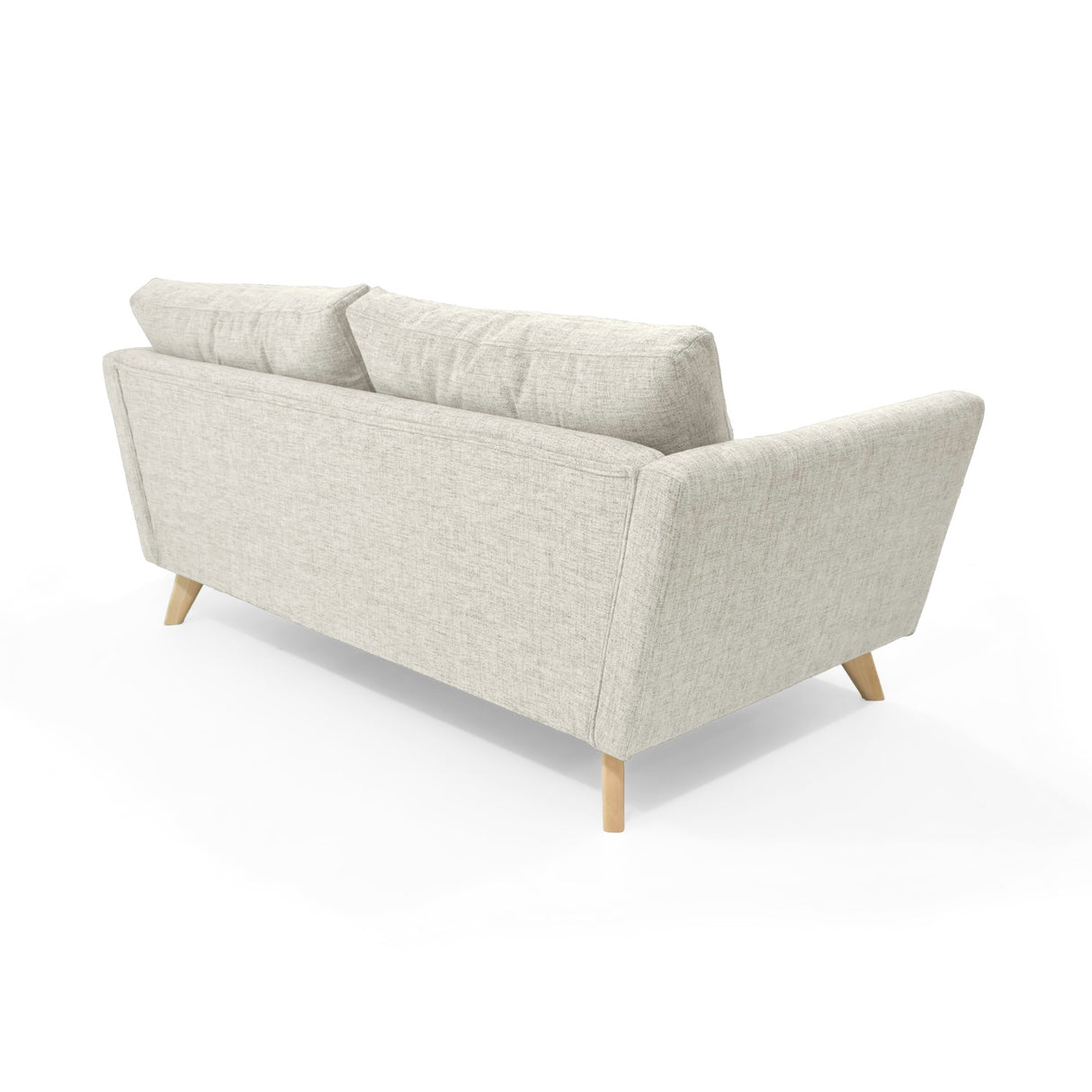 Sofá Grecia Taupe Dicosta y Matiz Natural 192x84cm de Tres Puestos con Apoya Brazos