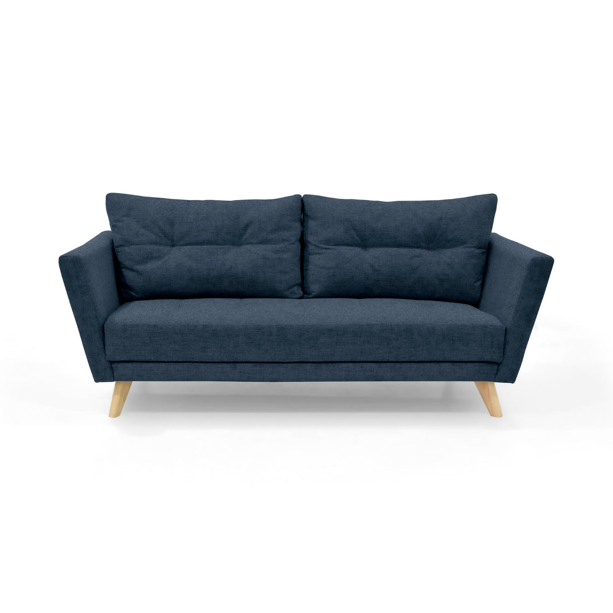 Sofá Grecia Plomo Eureka y Matiz Natural 192x84cm de Tres Puestos con Apoya Brazos