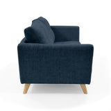 Sofá Grecia Plomo Eureka y Matiz Natural 192x84cm de Tres Puestos con Apoya Brazos