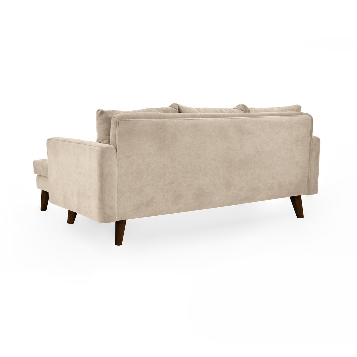 Sofá en L Barbados Beige Dorsey y Matiz Caramelo 190x85cm de Tres Puestos con Apoya Brazos