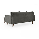 Sofá en L Barbados Gris Dorsey y Matiz Caramelo 190x85cm de Tres Puestos con Apoya Brazos
