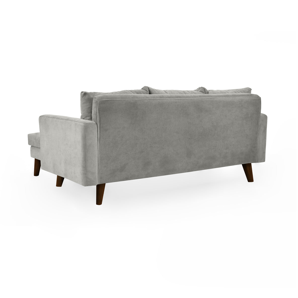 Sofá en L Barbados Plata Dorsey y Matiz Caramelo 190x85cm de Tres Puestos con Apoya Brazos