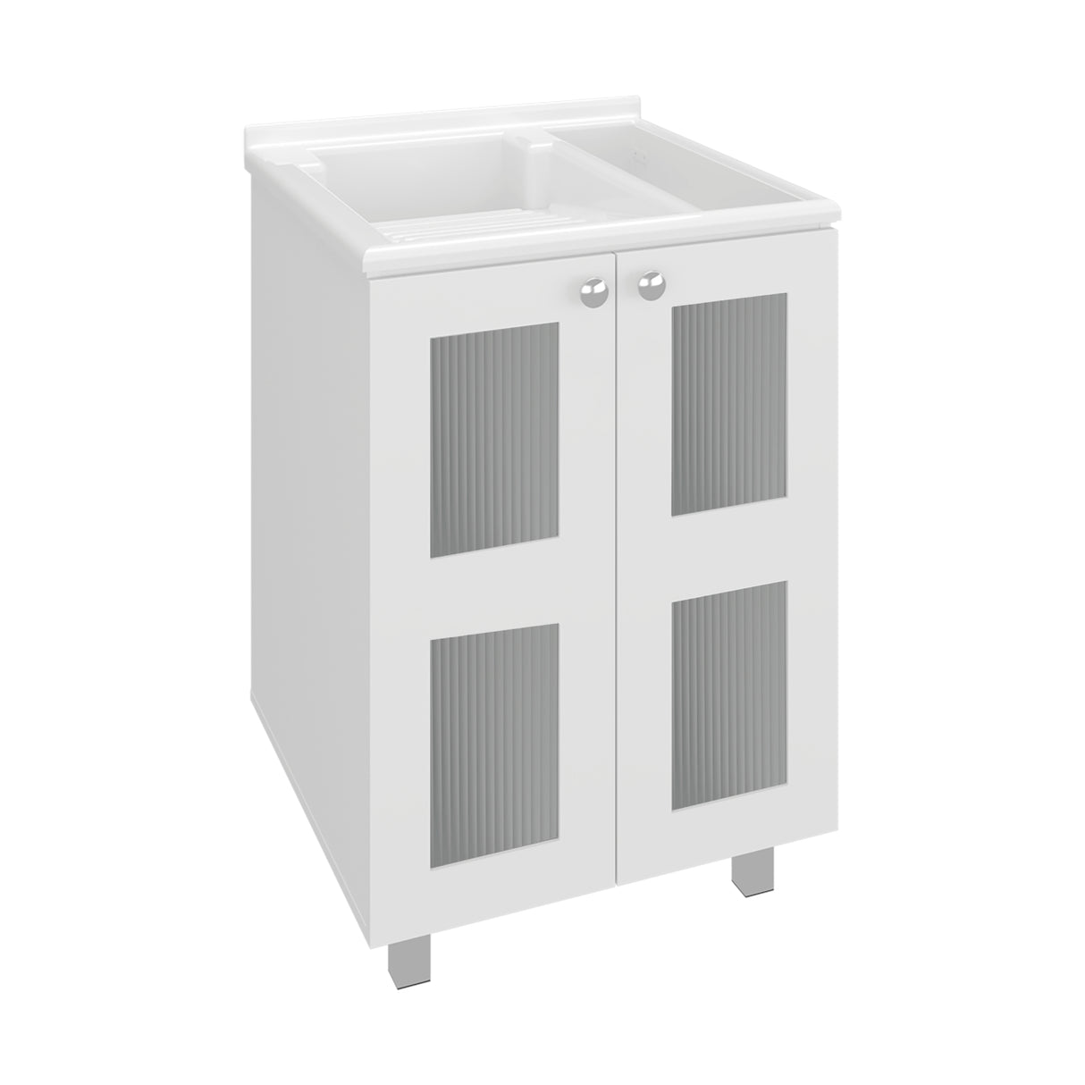 Lavadero Haysi Blanco 60x88cm de Sobreponer con Mueble para Lavadero y sin Grifería