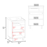 Lavadero Haysi Blanco 60x88cm de Sobreponer con Mueble para Lavadero y sin Grifería