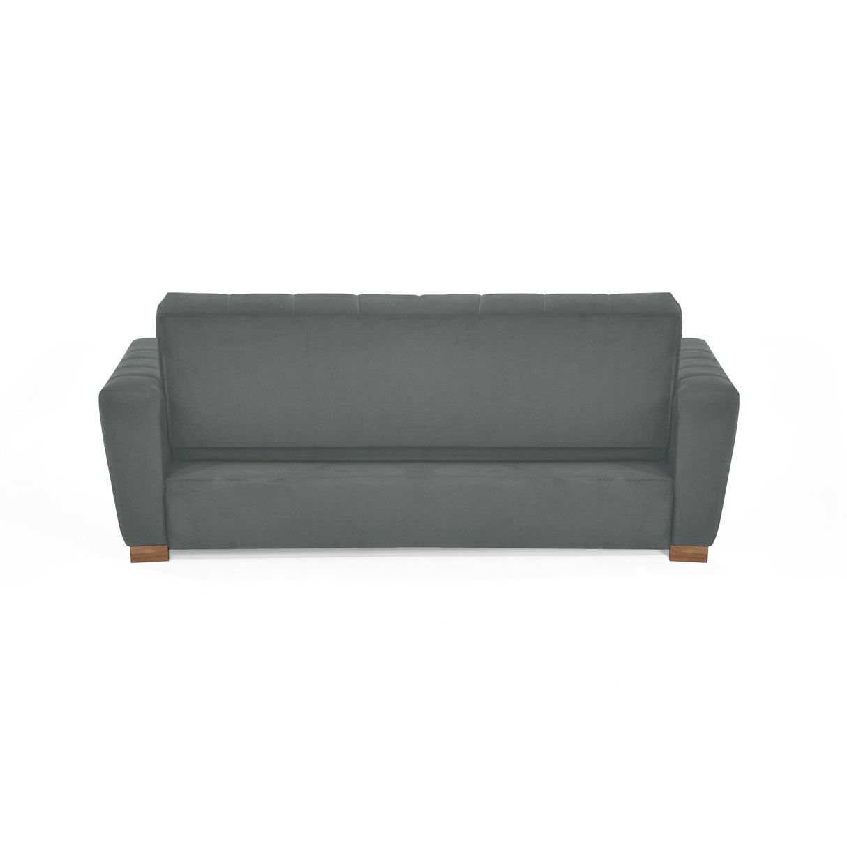 Sofá Cama Hannover Gris Denver y Matiz Caoba 210x85cm de Tres Puestos Reclinable sin Apoya Brazos