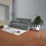 Sofá Cama Hannover Gris Denver y Matiz Caoba 210x85cm de Tres Puestos Reclinable sin Apoya Brazos
