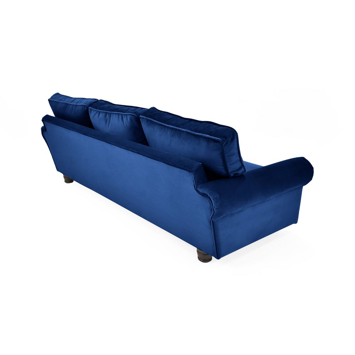 Sofá Lancaster Azul Denver y Matiz Natural 217x80cm de Tres Puestos sin Apoya Brazos
