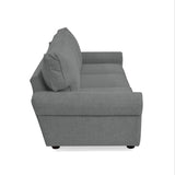 Sofá Lancaster Gris Dicosta y Matiz Natural 217x80cm de Tres Puestos sin Apoya Brazos