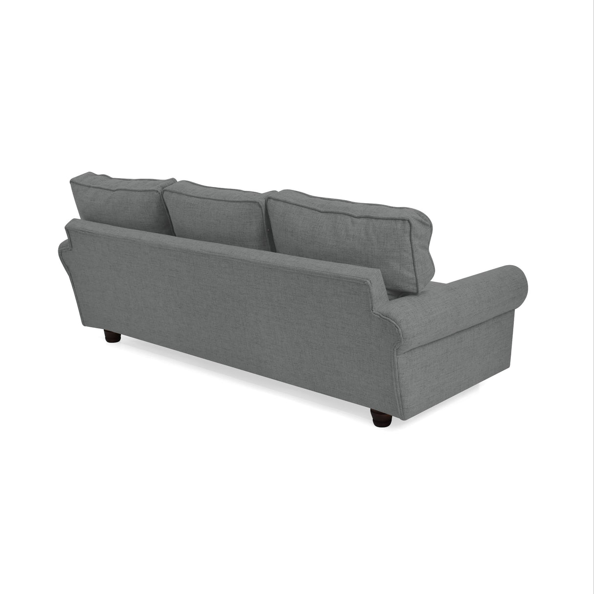 Sofá Lancaster Gris Dicosta y Matiz Natural 217x80cm de Tres Puestos sin Apoya Brazos