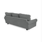 Sofá Lancaster Gris Dicosta y Matiz Natural 217x80cm de Tres Puestos sin Apoya Brazos