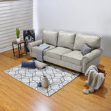 Sofá Lancaster Taupe Dicosta y Matiz Natural 217x80cm de Tres Puestos sin Apoya Brazos