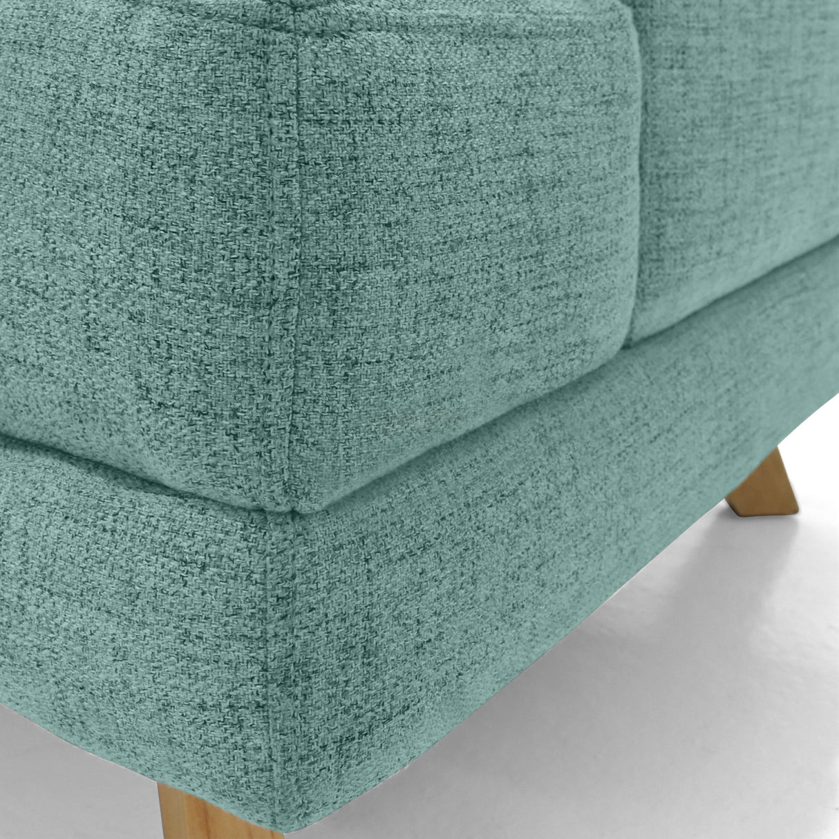 Sofá Lisboa Aqua Dicosta y Matiz Natural 192x85cm de Tres Puestos con Apoya Brazos