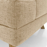 Sofá Lisboa Beige Dicosta y Matiz Natural 192x85cm de Tres Puestos con Apoya Brazos