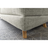 Sofá Lisboa Taupe Dicosta y Matiz Natural 192x85cm de Tres Puestos con Apoya Brazos