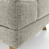 Sofá Lisboa Taupe Dicosta y Matiz Natural 192x85cm de Tres Puestos con Apoya Brazos