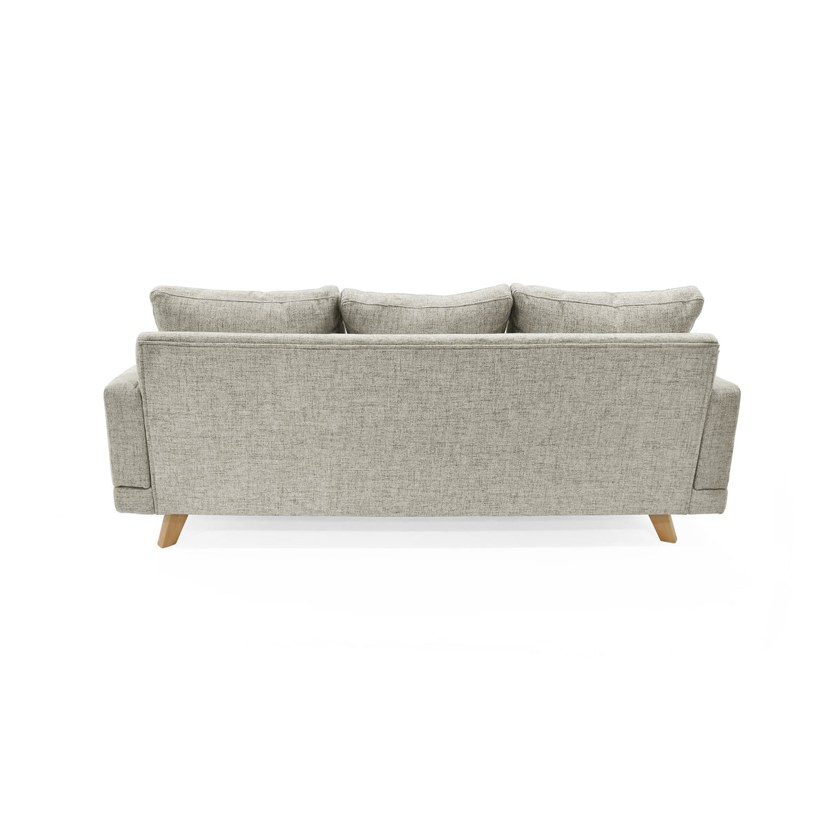 Sofá Lisboa Taupe Dicosta y Matiz Natural 192x85cm de Tres Puestos con Apoya Brazos