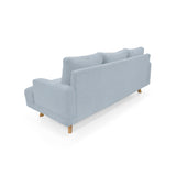 Sofá Lisboa Plata Eureka y Matiz Natural 192x85cm de Tres Puestos con Apoya Brazos