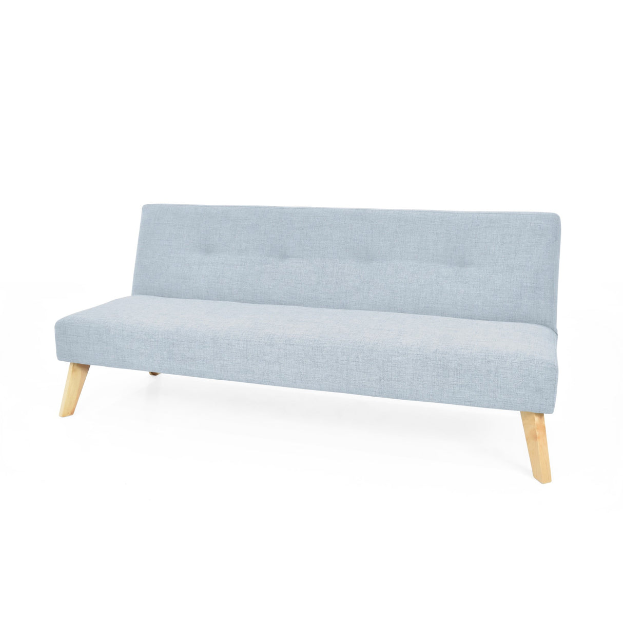 Sofá Cama London Plata Eureka y Matiz Natural 180x78cm de Dos Puestos Reclinable sin Apoya Brazos