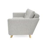 Sofá Manila Taupe Dicosta y Matiz Natural 153x80cm de Dos Puestos sin Apoya Brazos