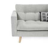 Sofá Manila Taupe Dicosta y Matiz Natural 153x80cm de Dos Puestos sin Apoya Brazos