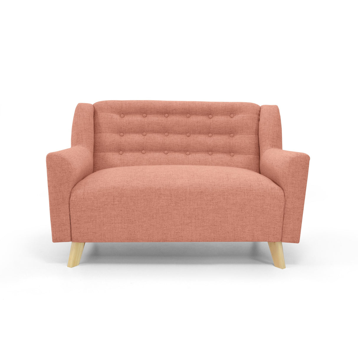 Sofá Marruecos Salmón Dicosta y Matiz Natural 140x92cm de Dos Puestos con Apoya Brazos
