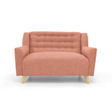 Sofá Marruecos Salmón Dicosta y Matiz Natural 140x92cm de Dos Puestos con Apoya Brazos