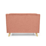 Sofá Marruecos Salmón Dicosta y Matiz Natural 140x92cm de Dos Puestos con Apoya Brazos